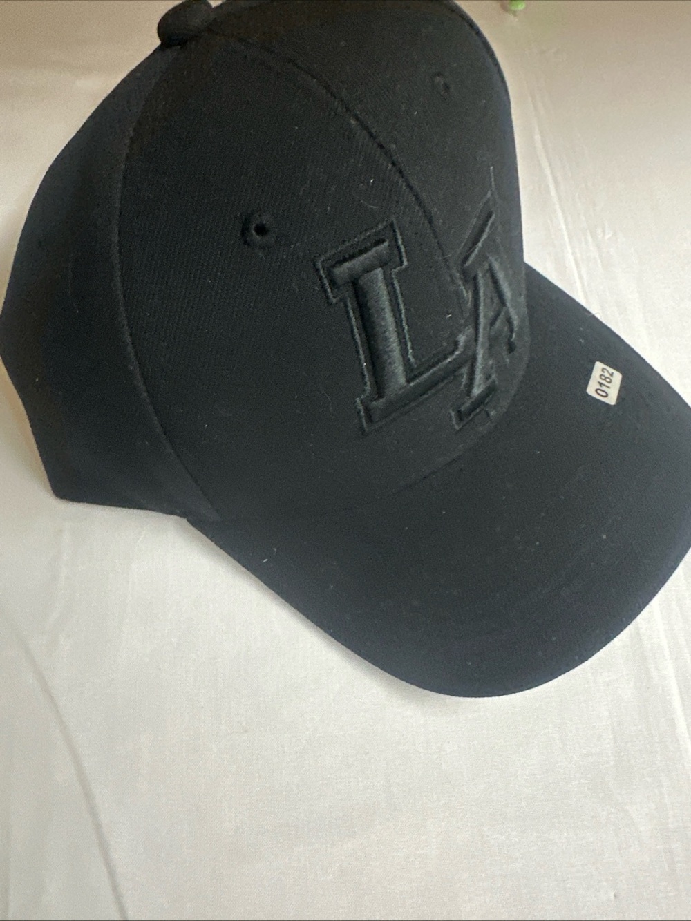 Black LA Embroidered Baseball Cap